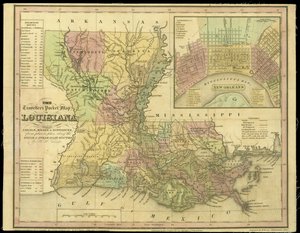 El mapa de bolsillo del viajero de Luisiana, publicado en 1830